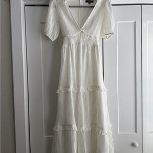 Lulu's Ivory Tiered Maxi Dress